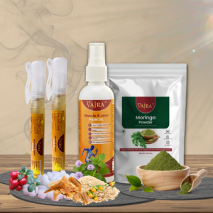 ZX Vajra Complete Pain Relief Kit | Muscle and Joint Pain Relief Oil (100 ml) | Muscle and Joint Pain Relief Oil Travel Pack * 2 (10 ml + 10 ml) | Moringa Powder (100 GM) | Ayurvedic Pain Relief for Back, Knee & Joint Pain